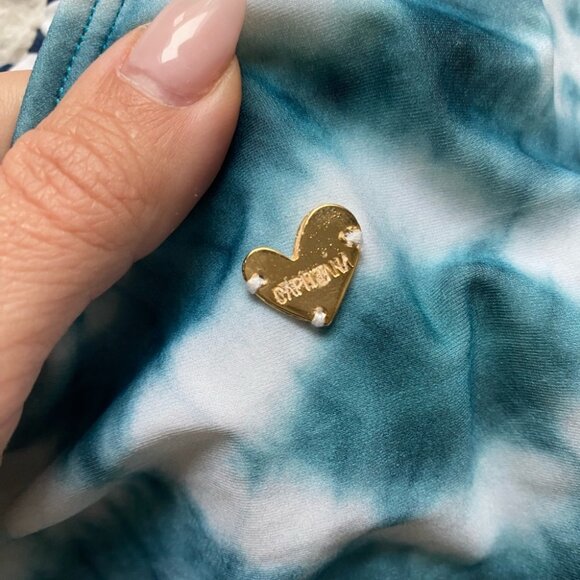 Capittana Aloha Swimsuit Blue White One Piece Monokini Bikini Halter Backless - Picture 9 of 16